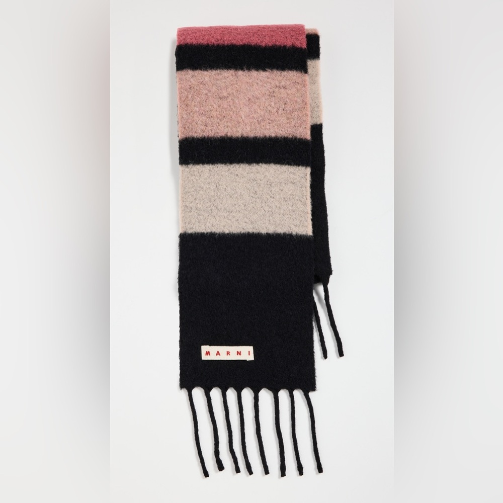 Marni Striped Scarf in Pink and Black O/S NWOT